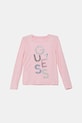 Guess longsleeve dziecięcy aplikacja różowy K5YI26.KAPO0.9BYA