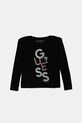 Guess longsleeve dziecięcy aplikacja czarny K5YI26.KAPO0.9BYA