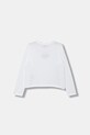 Παιδικό βαμβακερό μακρυμάνικο Diesel TIVALSYLS T-SHIRT J02431 λευκό AW25