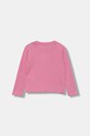 Diesel longsleeve bawełniany dziecięcy TIVALSYLS T-SHIRT J02431 różowy AW25