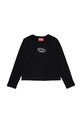 Diesel longsleeve bawełniany dziecięcy TIVALSYLS T-SHIRT aplikacja czarny J02431