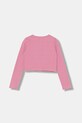 Otroška dolga majica Diesel TBALLETD T-SHIRT J02452 roza AW25