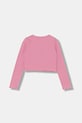 Dětské tričko s dlouhým rukávem Diesel TBALLETD T-SHIRT J02452 růžová AW25