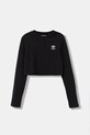 adidas Originals longsleeve dziecięcy aplikacja czarny JW2597