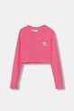 Дитячий лонгслів adidas Originals JW2598 рожевий AW25