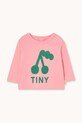 Tinycottons longsleeve bawełniany niemowlęcy CHERRY GRAPHIC BABY TEE nadruk różowy AW25.324
