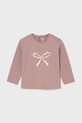 Mayoral longsleeve dziecięcy okrągły różowy 116.4D.Baby.9BYA