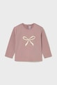 Mayoral longsleeve dziecięcy okrągły różowy 116.4D.Baby.9BYA
