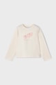 Mayoral longsleeve bawełniany z elastanem beżowy 178.6K.Mini.9BYA