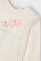 Dziewczynka Mayoral longsleeve bawełniany 178.6K.Mini.9BYA beżowy