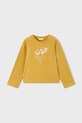 Mayoral longsleeve bawełniany z elastanem żółty 178.6K.Mini.9BYA