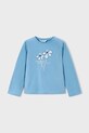 Mayoral longsleeve bawełniany z elastanem niebieski 178.6K.Mini.9BYA