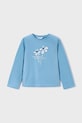 Mayoral longsleeve bawełniany z elastanem niebieski 178.6K.Mini.9BYA