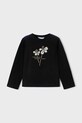 Mayoral longsleeve din bumbac 178.6K.Mini.9BYA negru AW25
