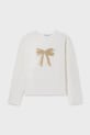 Mayoral longsleeve din bumbac pentru copii print bej 830.8A.Junior.9BYA