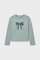 Mayoral longsleeve din bumbac pentru copii print turcoaz 830.8A.Junior.9BYA