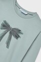 Fete Mayoral longsleeve din bumbac pentru copii 830.8A.Junior.9BYA turcoaz