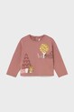 Mayoral longsleeve bawełniany dziecięcy z elastanem czerwony 2082.4L.Baby.9BYA