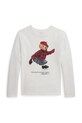 Polo Ralph Lauren longsleeve bawełniany dziecięcy nadruk beżowy 313P00435001