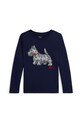 Dječja majica dugih rukava Polo Ralph Lauren print mornarsko plava 312979013001