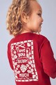 Mayoral longsleeve bawełniany dziecięcy okrągły czerwony 4005.6C.Mini.9BYA