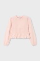 Mayoral longsleeve din bumbac pentru copii uni roz 4007.6E.Mini.9BYA