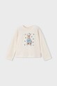 Mayoral longsleeve bawełniany 4009.6J.Mini.9BYA turkusowy AW25