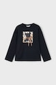 Mayoral longsleeve bawełniany 4010.6J.Mini.9BYA czarny AW25