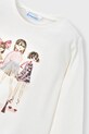 Dziewczynka Mayoral longsleeve 4011.6L.Mini.9BYA beżowy