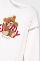 Fete Mayoral longsleeve din bumbac 4012.6G.Mini.9BYA alb
