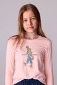 Mayoral longsleeve dziecięcy okrągły różowy 7019.8C.Junior.9BYA