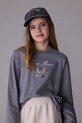 Mayoral longsleeve bawełniany okrągły szary 7025.8H.Junior.9BYA