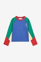 Detské tričko s dlhým rukávom Bobo Choses Color Block 225AC027 modrá AW25