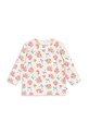 Konges Sløjd longsleeve niemowlęcy BASIC BLOUSE GOTS z elastanem beżowy KS103701.G.9BYA