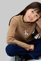 Calvin Klein Jeans longsleeve dziecięcy z bawełną IG0IG03044.9BYA brązowy