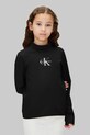 Calvin Klein Jeans longsleeve dziecięcy z bawełną z elastanem czarny IG0IG03044.9BYA