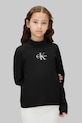 Calvin Klein Jeans camicetta a maniche lunghe con cotone per bambini tessuto elasticizzato nero IG0IG03044.9BYA