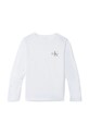 Хлопковый детский лонгслив Calvin Klein Jeans IU0IU00717.104.116.9BYA белый AW25