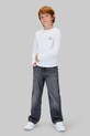 Девочка Хлопковый детский лонгслив Calvin Klein Jeans IU0IU00717.104.116.9BYA белый