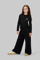 Хлопковый детский лонгслив Calvin Klein Jeans чёрный IU0IU00717.128.170.9BYA