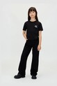 Dziewczynka Calvin Klein Jeans t-shirt bawełniany dziecięcy IU0IU00719.104.116.9BYA czarny