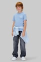 Detské bavlnené tričko Calvin Klein Jeans modrá IU0IU00719.128.170.9BYA