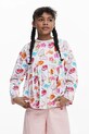 Desigual longsleeve bawełniany dziecięcy wzorzyste biały 25WGTK03