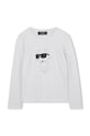 Karl Lagerfeld longsleeve dziecięcy z elastanem biały Z30938.86.108