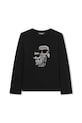 Karl Lagerfeld longsleeve copii imprimeu negru Z30940.114.150