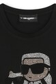 Dziewczynka Karl Lagerfeld longsleeve dziecięcy Z30940.156.162 czarny