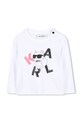 Karl Lagerfeld longsleeve in cotone bambino/a cotone bianco Z30962