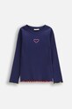 Coccodrillo longsleeve dziecięcy z elastanem granatowy ZC5143101AGK
