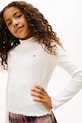 Дівчинка Дитячий лонгслів з бавовною Tommy Hilfiger KG0KG08802.9BYA білий