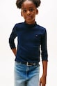 Tommy Hilfiger longsleeve dziecięcy z bawełną z elastanem granatowy KG0KG08802.9BYA